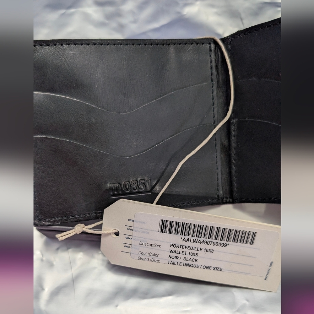 Nwt M0851 Mens Genuine Leather Bi Fold Wallet In Original Box ☑️ - Picture 3 of 12